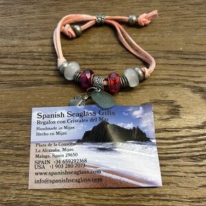 Glass Bead Drawstring Bracelet from Mijas, Spain!